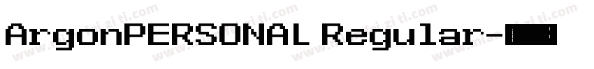 ArgonPERSONAL Regular字体转换
